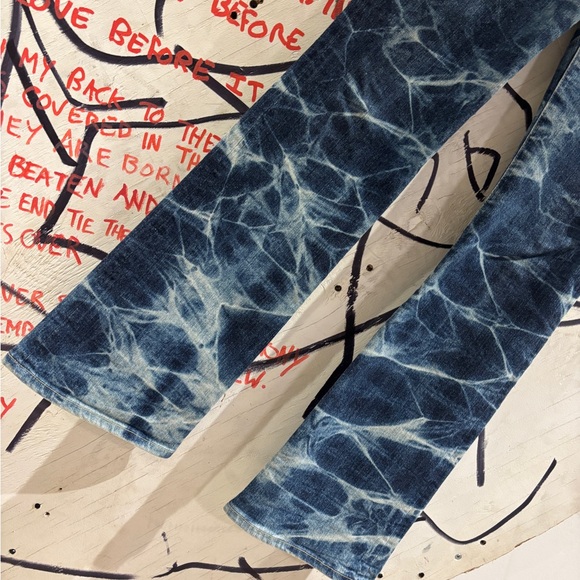 Vintage Atsuro Tayama Bleach Wash Flared Bootcut Jeans - Picture 4 of 10